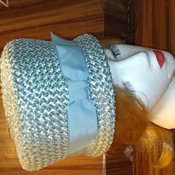 Vintage 1960s blue ladies hat - Picture 1 of 7